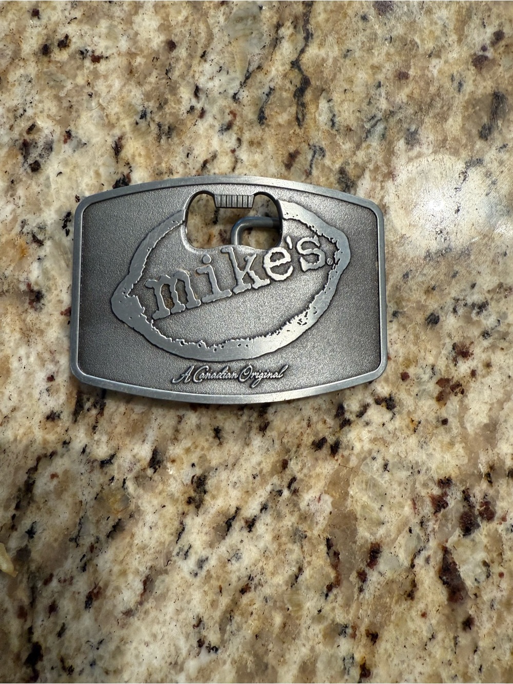 Mike's Hard Lemonade Metal Belt Buckle With Bottle Opener